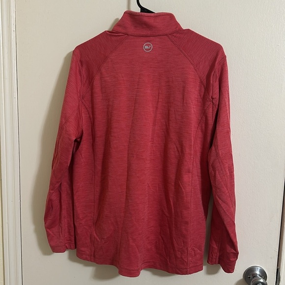 EUC Vineyard Vines Men’s Performance Red Quarter Zip Pullover Medium - Picture 5 of 5